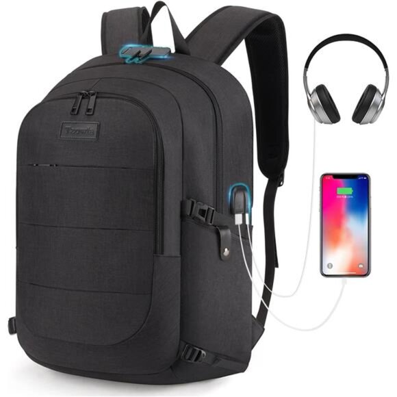 Travel Laptop Backpack Water Resistant Anti-Theft Bag with USB Charging - Picture 8 of 14